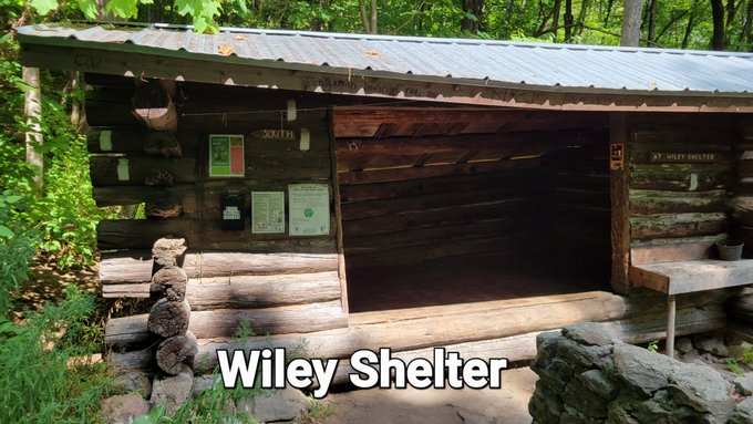 Camped at Wiley Shelter near the CT border where we 