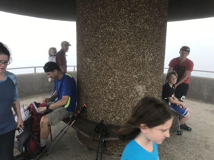 Busy at the top of Clingmans Dome.