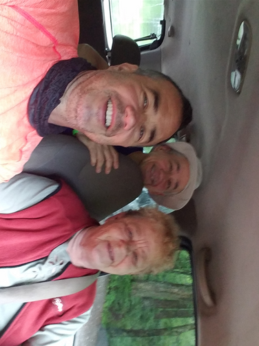 Here we are with Erica a shuttle driver we used to take us to a trailhead. Wonderful lady.