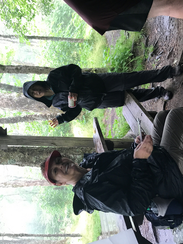 Met these 2 lovely southern ladies day hiking during a break waiting out a storm. I think they were from Georgia. When we told them we were from Michigan, one commented, 'oh..... Yankees